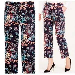 J. Crew COLLECTION Ratti UNDER THE SEA PRINT Straight Leg Pants size 2 chic NWOT
